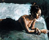 Fabian Perez Renee on Bed I painting